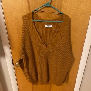 Mustard V-Neck Sweater
